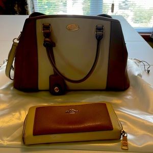 COACH MARGOT CARRYALL IN COLOR BLOCK WITH WALLET